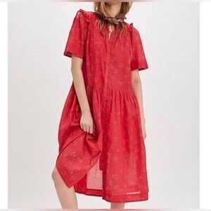 Free People Bella Mae Linen Midi Dress